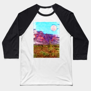 Super Bright Moon In The Desert. For Moon Lovers Baseball T-Shirt